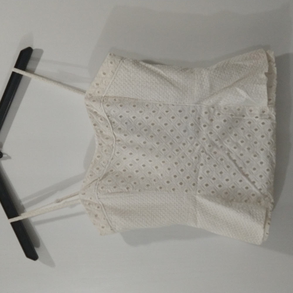 WHBM eyelet strapless top